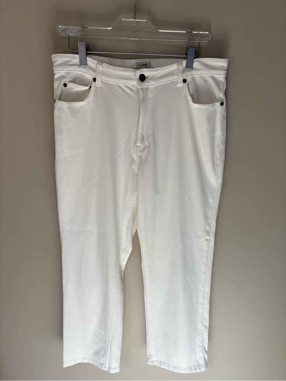 L.L. Bean 1912 Soft Knit Denim Cropped Straight-Leg Jeans | Women’s Sz 10